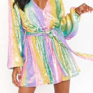 Show Me Your MuMu Multicolor Sequin Mini Dress